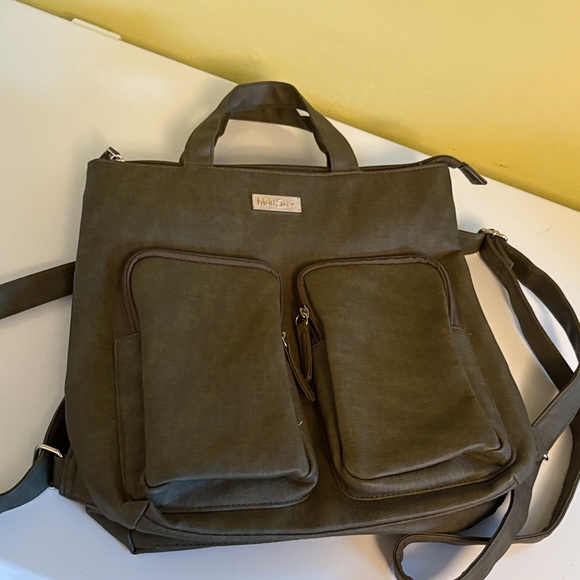 MultiSac Yonkers Olive Manmade Backpack Tote - Picture 1 of 15